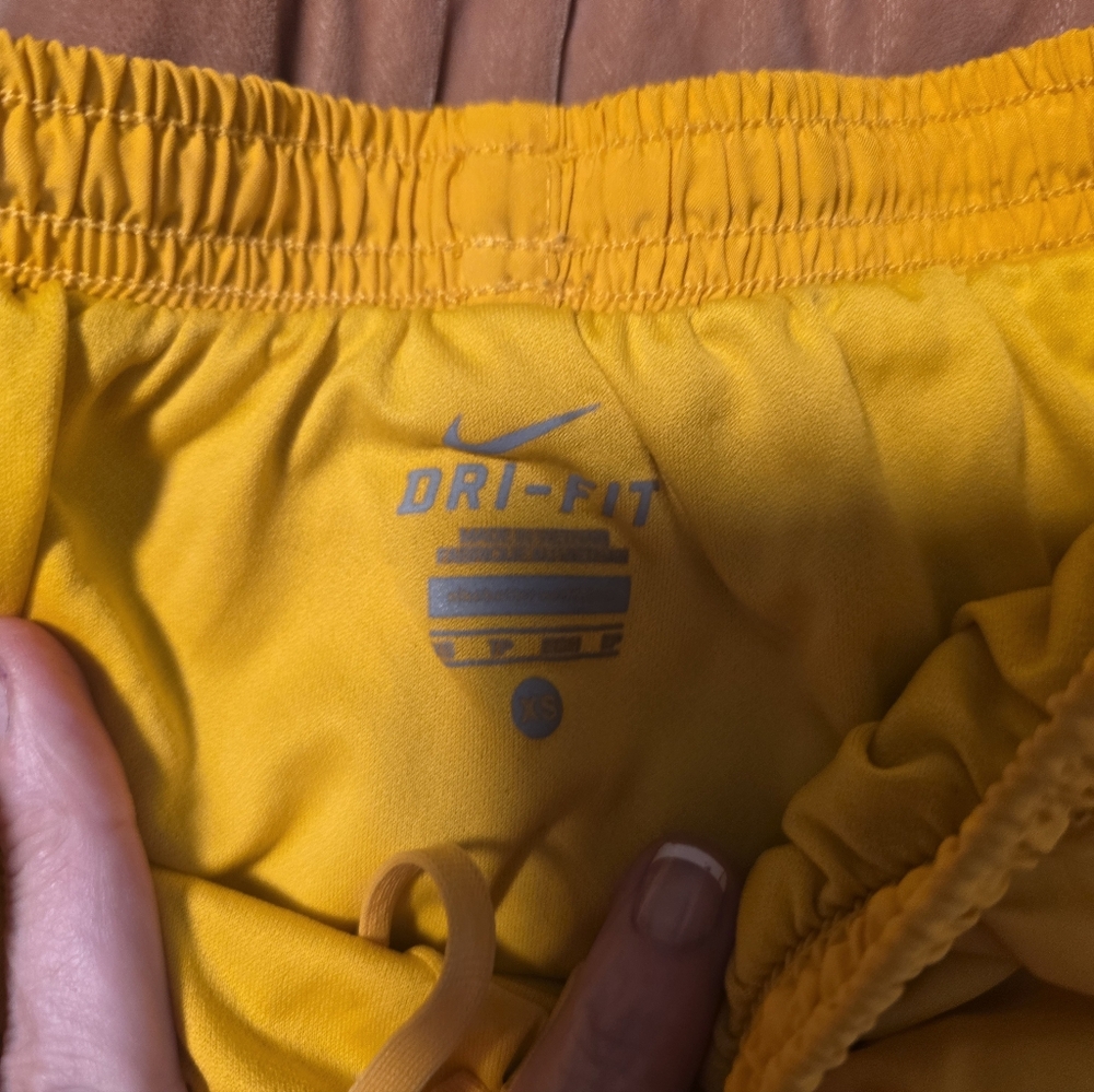 Nike Yellow Dri-FIT Athletic Shorts